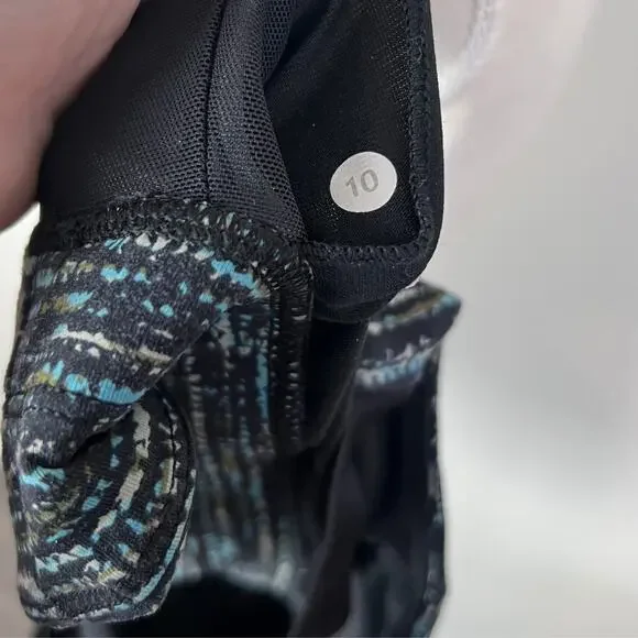 Lululemon Both Ways Sports Bra Strappy Back Blue Black Size 10 - Picture 7 of 7